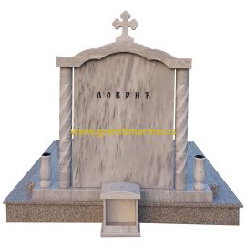 Grobnica od granita bianco sardo i mermera kavala 2